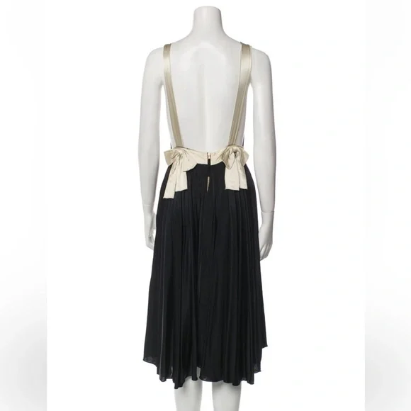Dolce & Gabbana Silk Bow Waist Midi Dress Iconic Runway Piece $2,560 Retail - Picture 4 of 13